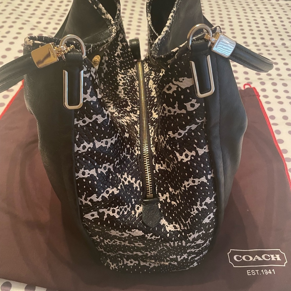 EUC Black python coach hobo bag.